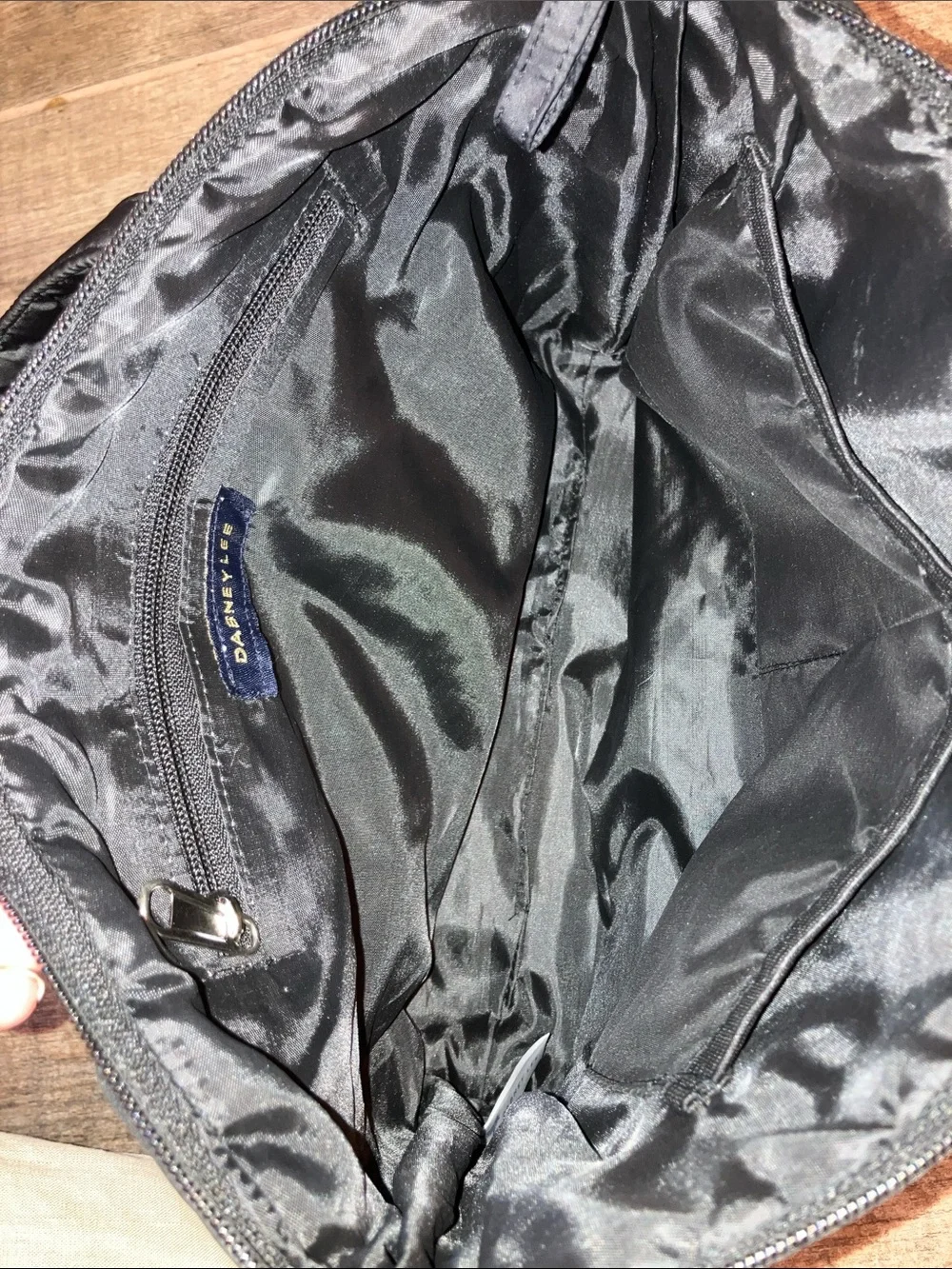 DABNEY LEE  Black Quilted Toiletry Bag with Front Zip